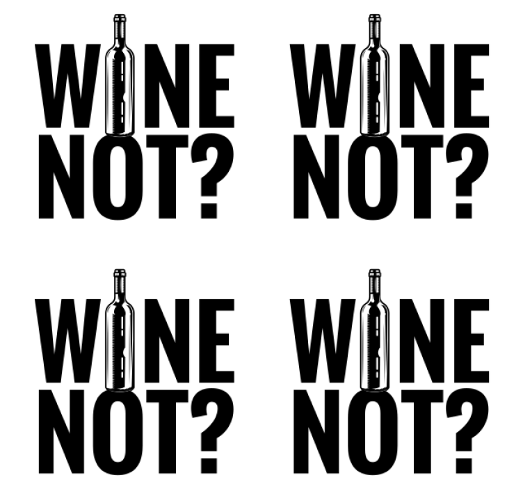 Tácky na víno ne na lahve - TenStickers