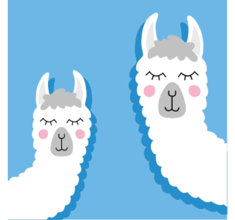 Blázen podtácek hravé lamí postavy - TenStickers