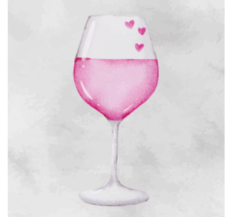 Sklenky vína modernípodtácek - TenStickers