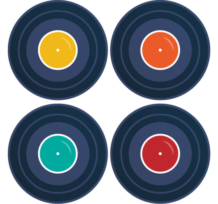 Blázen podtácek barevná vinylová inspirace - TenStickers