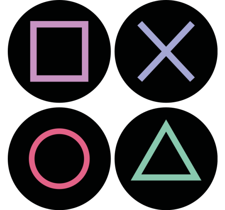 Blázen podtácek s barevnými tvarovými vzory - TenStickers