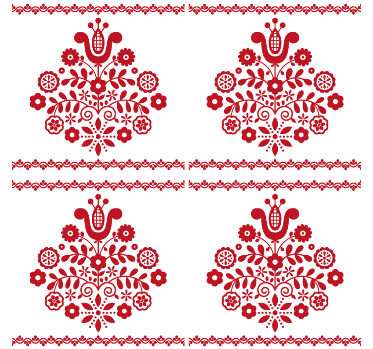 Horský lidový vzor vintagepodtácek - TenStickers