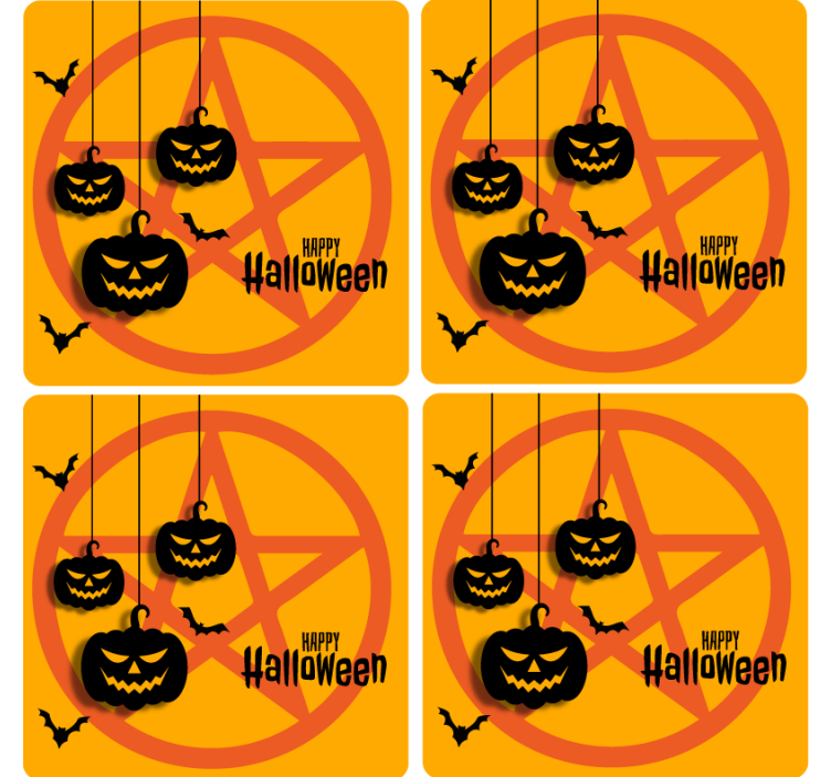 Motiv strašidelné dýně Halloweenský podtácek - TenStickers