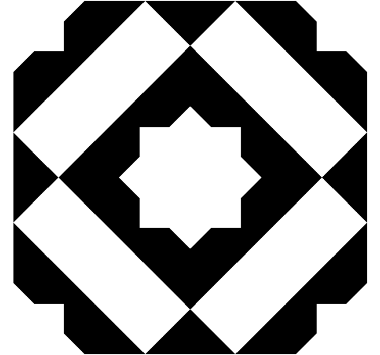 Efekt textury podtácků geometrický černý vzor - TenStickers