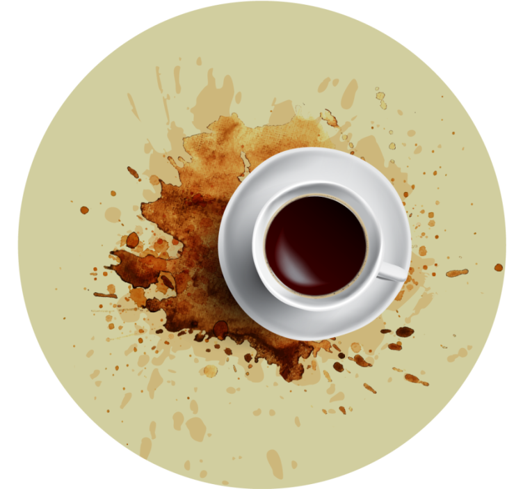 Blázen podtácek s kávovým šplouchnutím - TenStickers