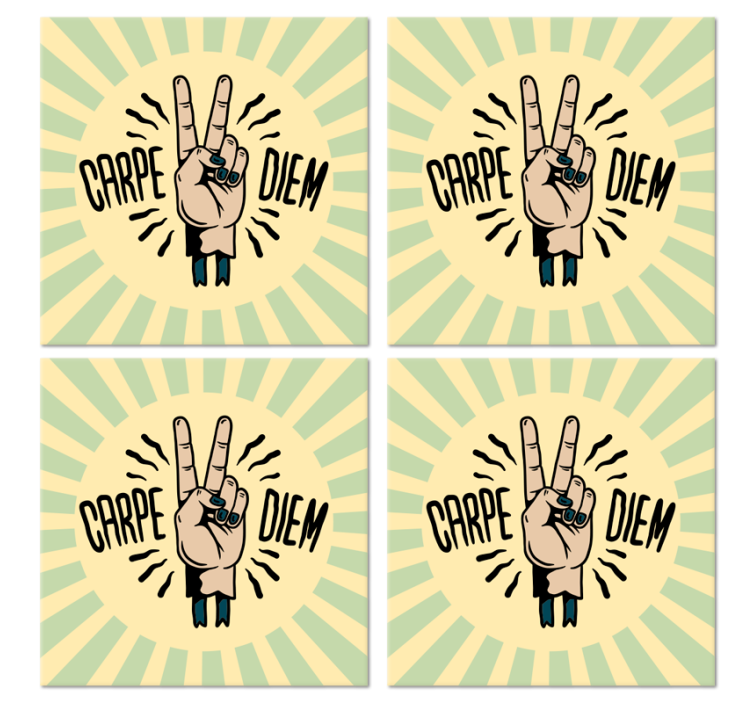 Podtácek citát symbol míru - TenStickers