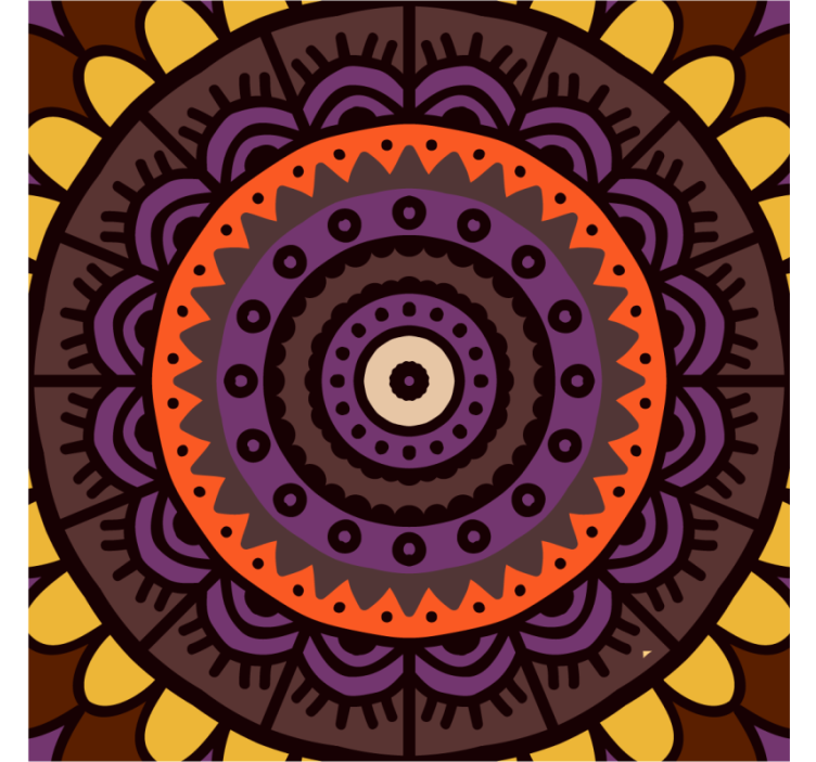 Efekt textury podtácků s jemným kruhovým vzorem - TenStickers