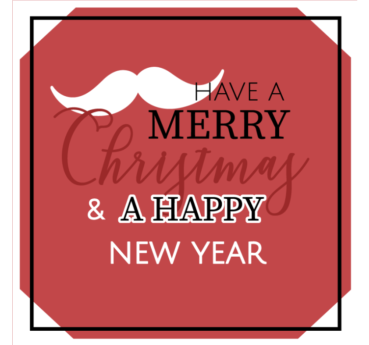 Vánoční podtácek veselé sváteční pozdravy - TenStickers