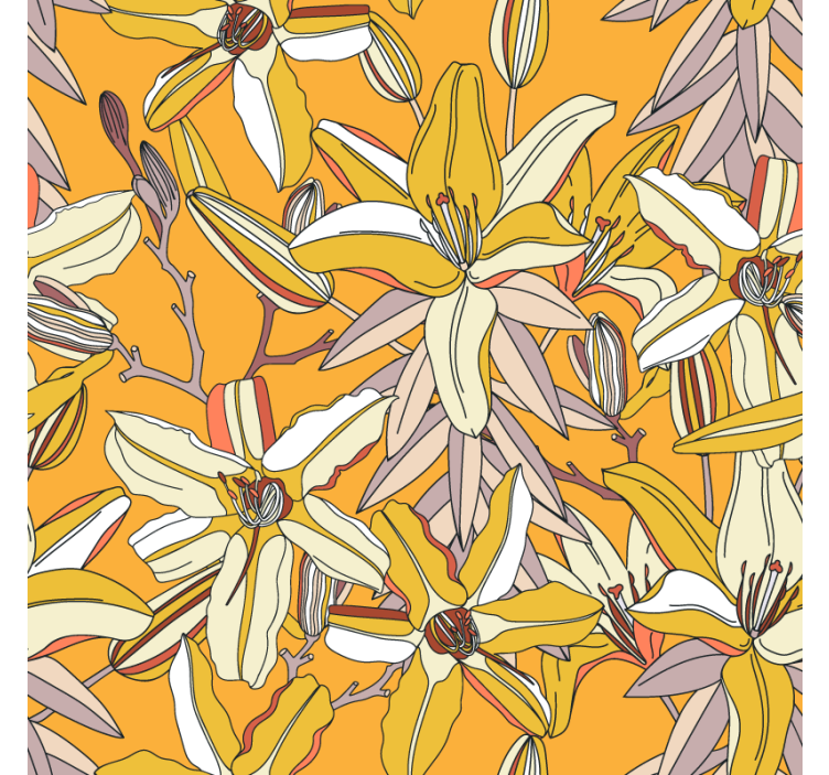 Pivní podtácek s živým květinovým vzorem - TenStickers