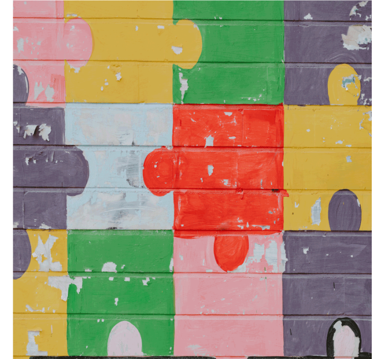 Blázen podtácek barevný skládačkový vzor - TenStickers