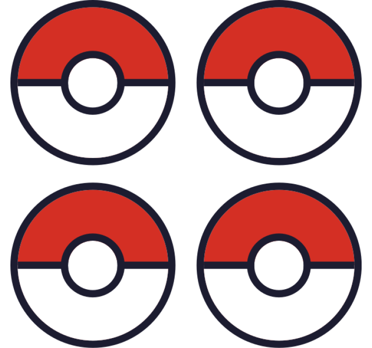 Pokemon ball geek tácky - TenStickers