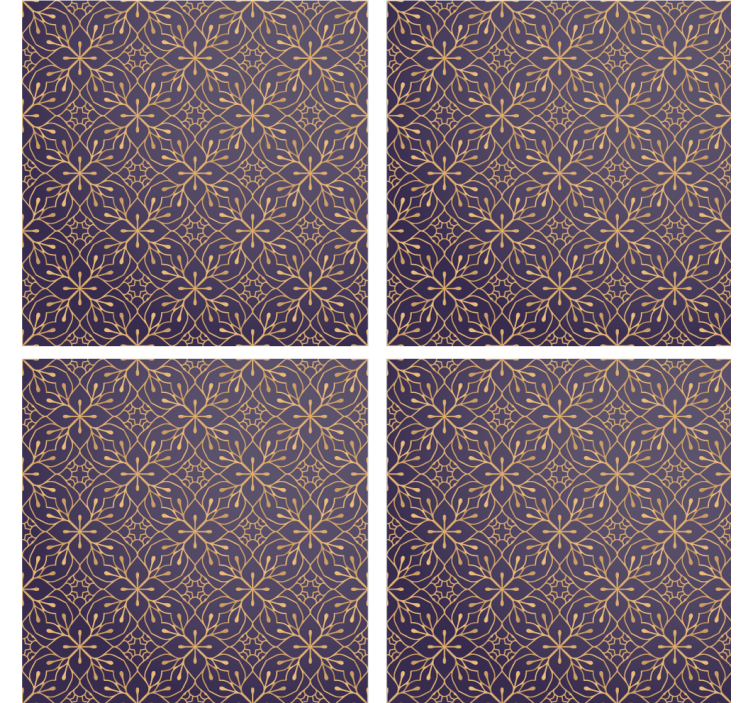 Efekt textury podtácků v květinovém stylu - TenStickers