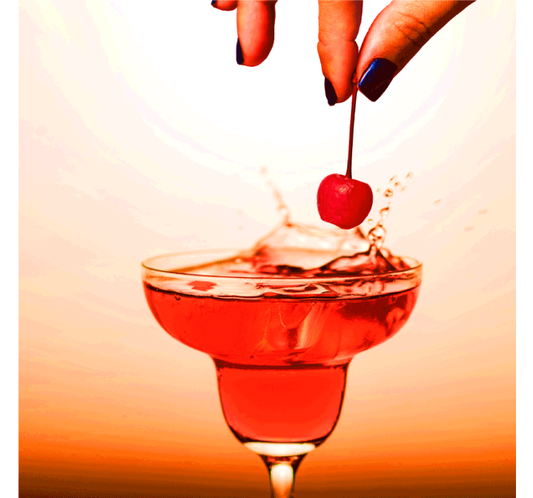 Moderní podtácek třešňový koktejlový zážitek - TenStickers