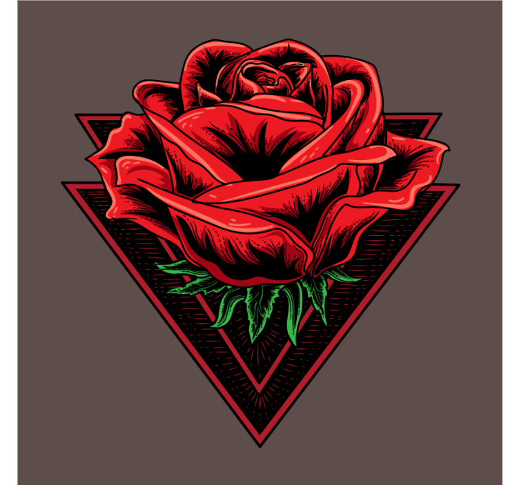 Blázen podtácek s grafikou červené růže - TenStickers