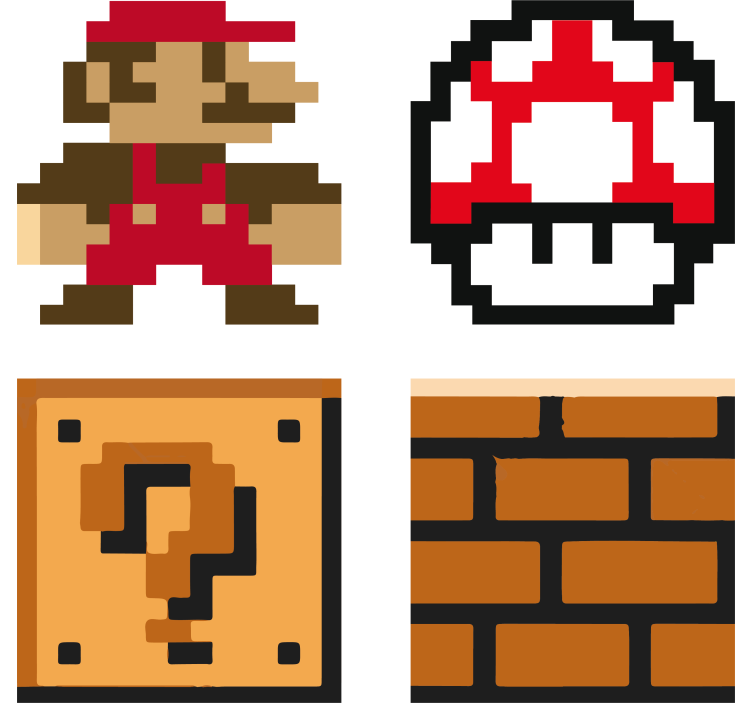 Super mario témata geek tácky - TenStickers