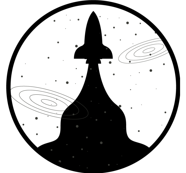 Blázen podtácek s raketou a hvězdami - TenStickers