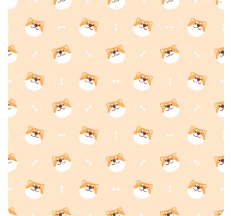 Moderní podtácek s veselými tvářemi psů - TenStickers