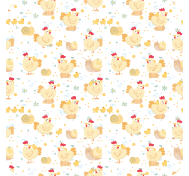 Blázen podtácek s hravým vzorem kuřátek - TenStickers