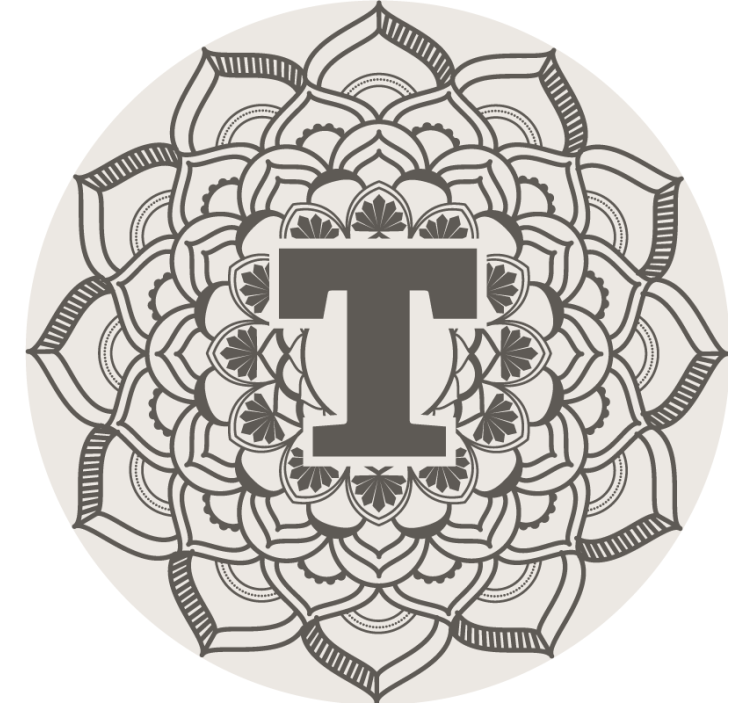 Pivní podtácek s květinovým monogramem - TenStickers