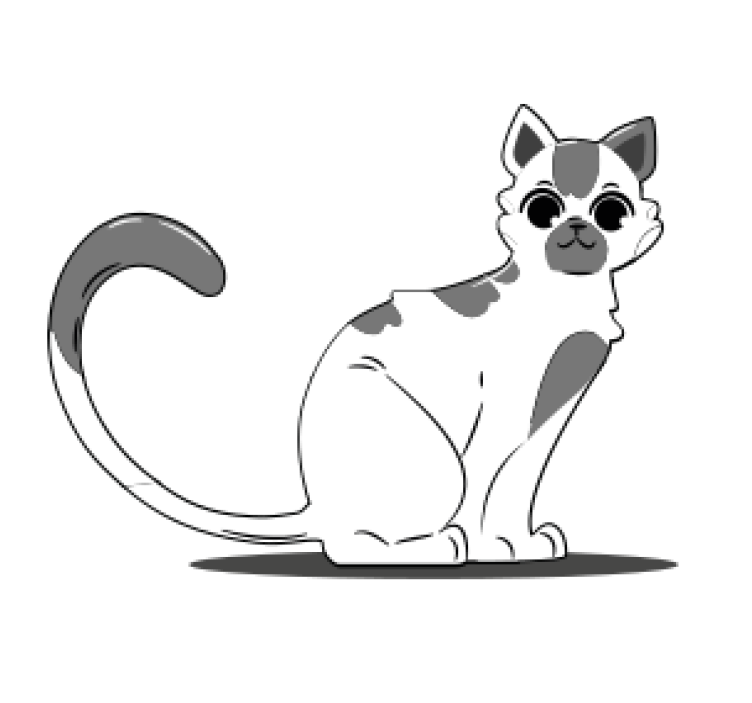 Moderní podtácek s roztomilou kočičkou - TenStickers