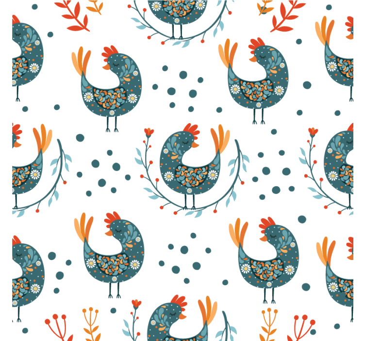 Blázen podtácek s veselým vzorem slepic - TenStickers