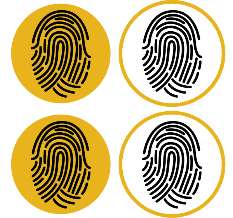 Otisk prstu abstraktní umění moderní dráha - TenStickers