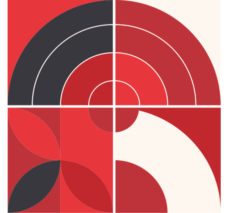 Efekt textury podtácků geometrických barevných vzorů - TenStickers