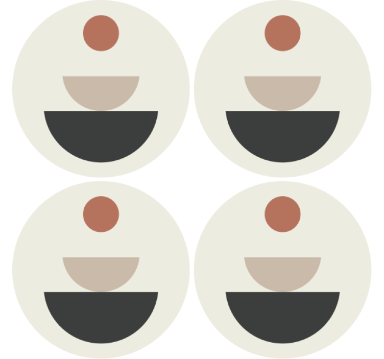 Blázen podtácek s vrstvenými kruhovými tvary - TenStickers