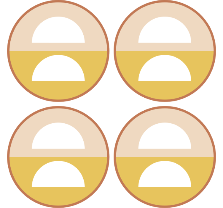 Blázen podtácek geometrické půlkruhy - TenStickers