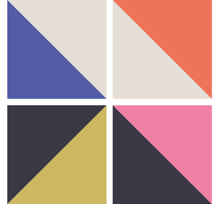 Geometrické vícebarevné úhly efekt textury podtácků - TenStickers