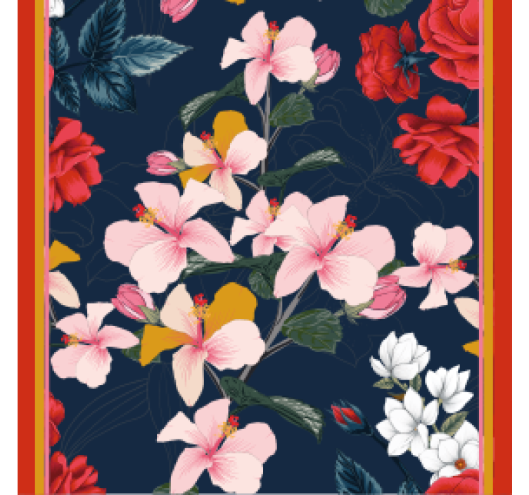 Blázen podtácek s květinovým tropickým vzorem - TenStickers