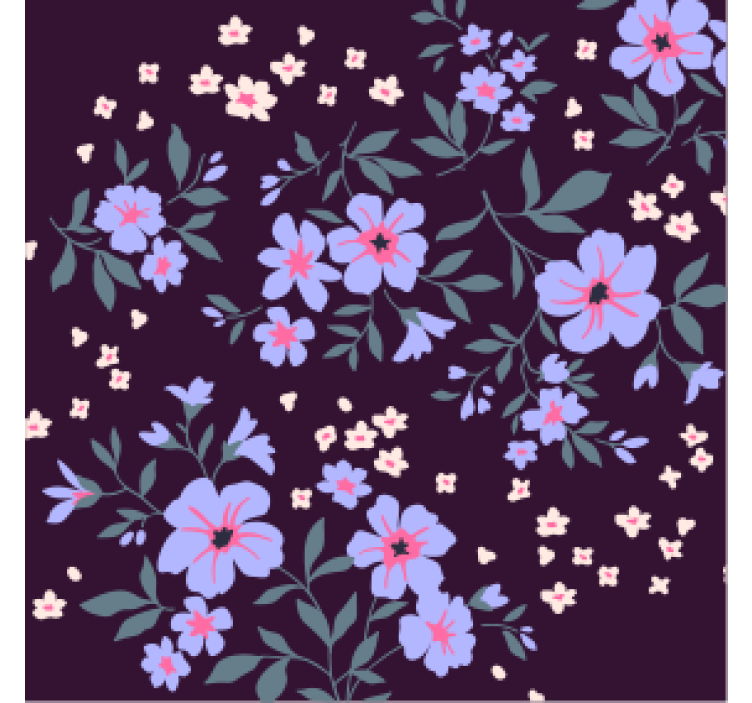 Moderní květinový vzor vintagepodtácek - TenStickers