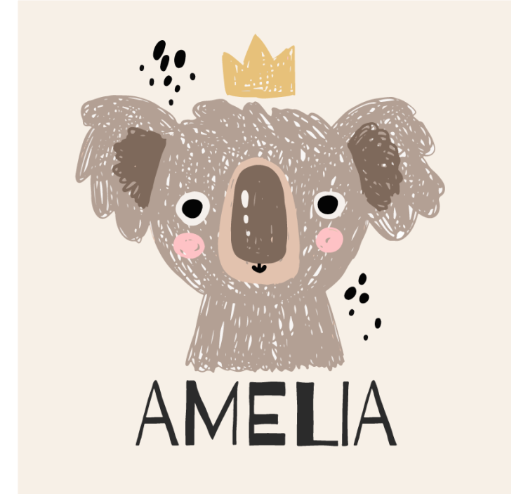 Blázen podtácek s korunovaným koalou - TenStickers