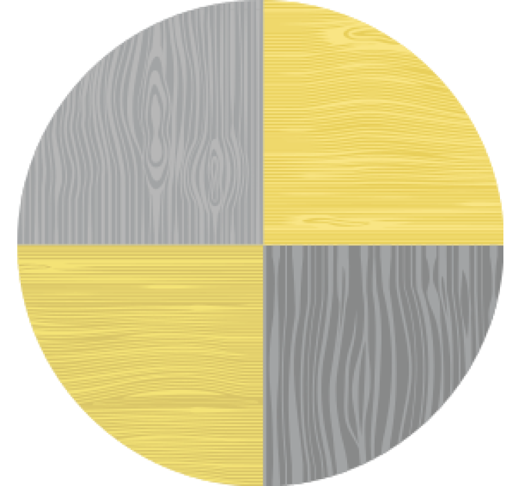 Efekt textury podtácků dřevěný kruhový vzor - TenStickers