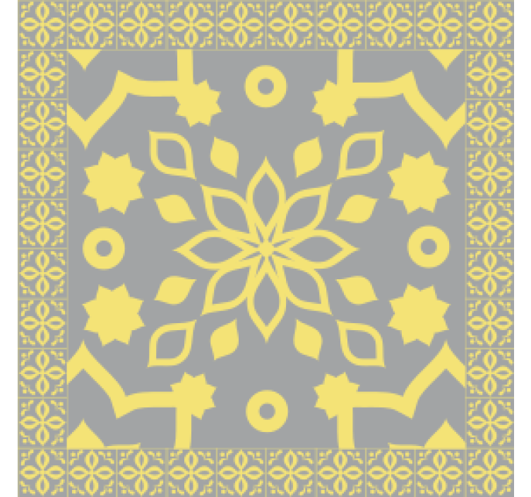 Efekt textury podtácků s jemným botanickým vzorem - TenStickers