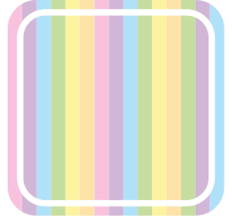 Moderní vinylový podtácek s barevným pruhovaným designem - TenStickers