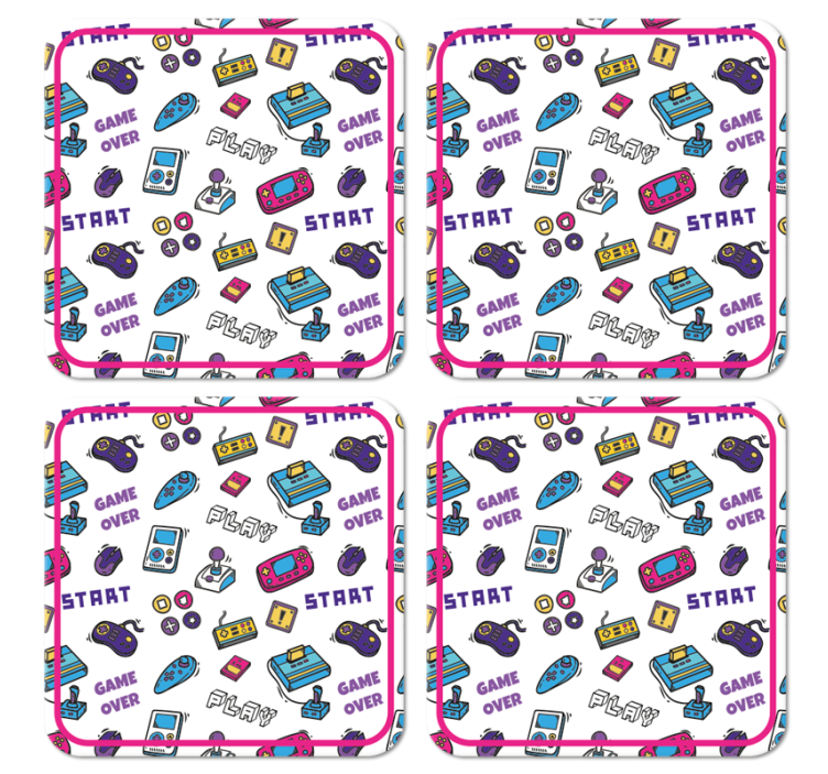 Retro hra nad symboly geek tácky - TenStickers