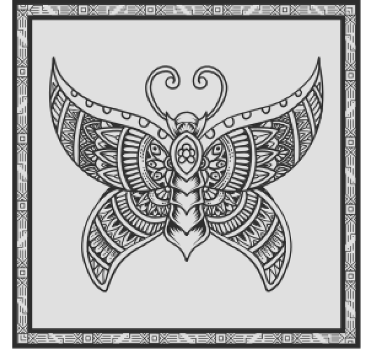 Vinobraní podtácek s jemným motivem motýla - TenStickers