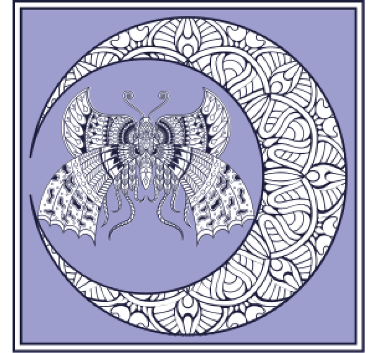 Blázen podtácek složité motýlí emblémy - TenStickers