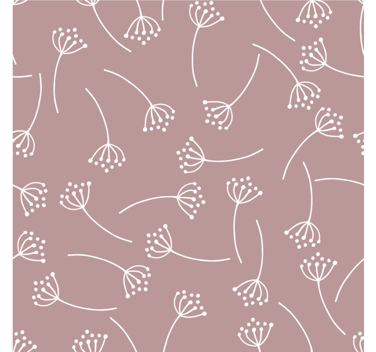 Efekt textury podtácků s květinovým liniovým motivem - TenStickers