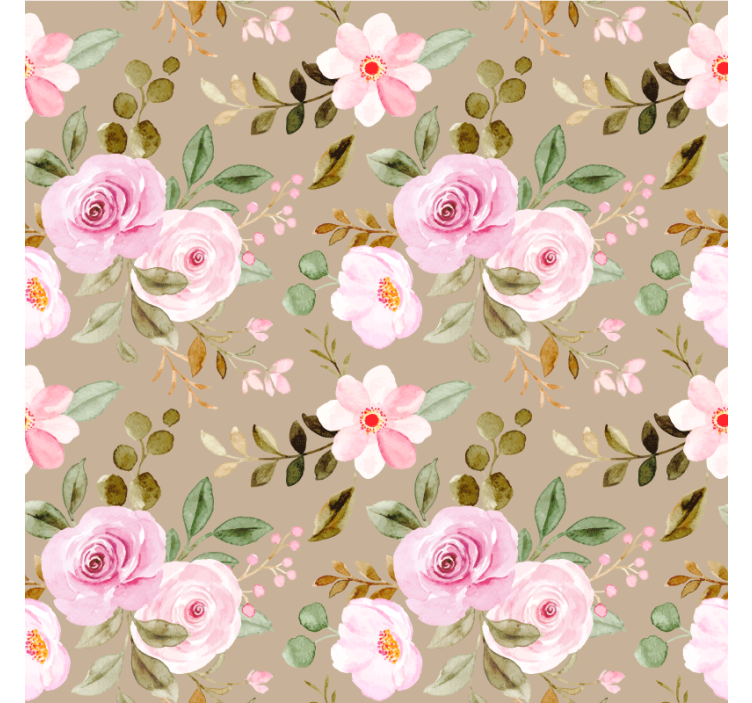 Efekt textury podtácků s botanickým vzorem - TenStickers