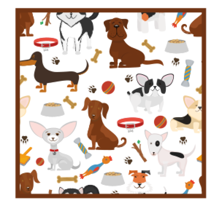 Roztomilá smíšená štěňata moderní dráha - TenStickers
