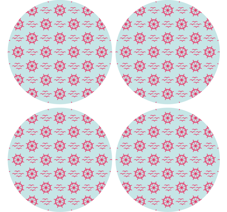 Námořní kormidlo na vzoru chevron více tácků - TenStickers