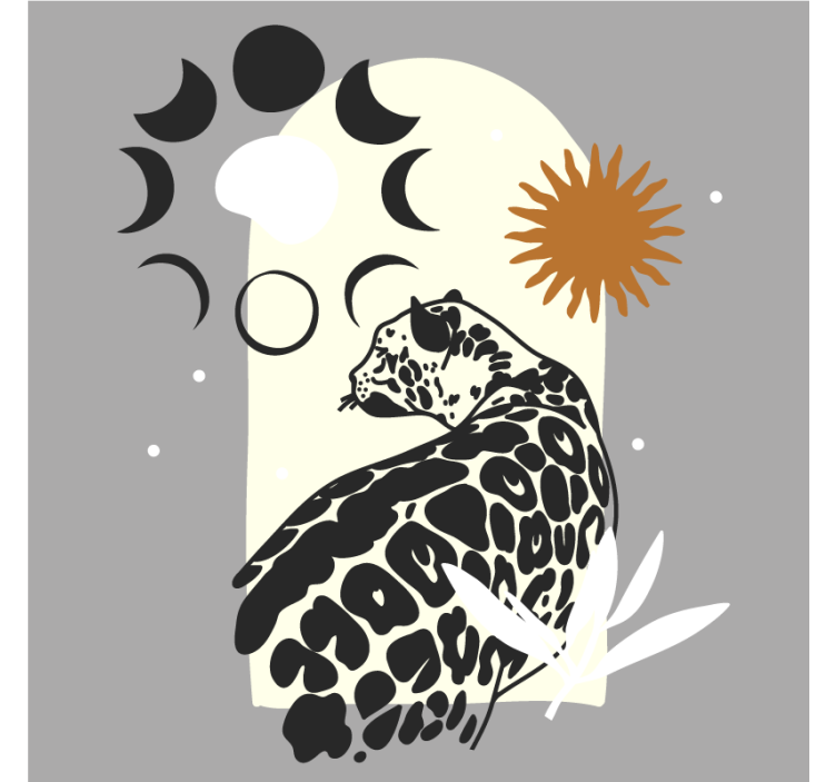 Blázen podtácek s elegantní siluetou leoparda - TenStickers