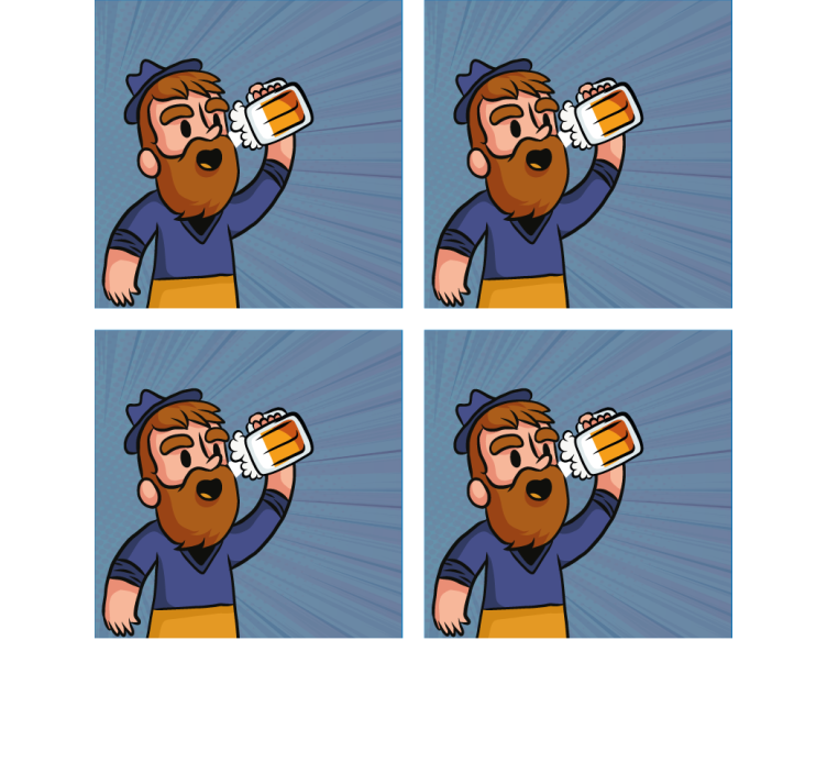 Pivní podtácek pro radostné pivaře - TenStickers