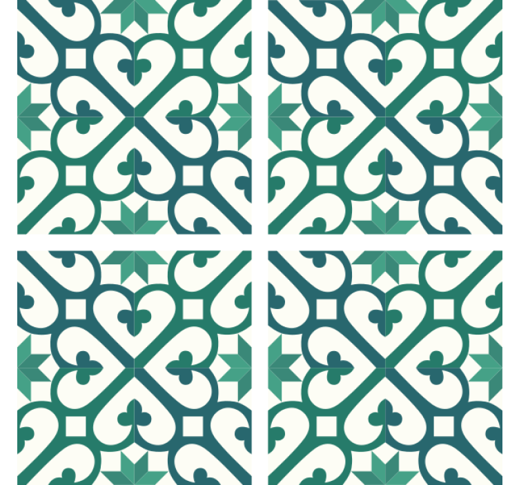 Efekt textury podtácků s propracovaným geometrickým vzorem - TenStickers