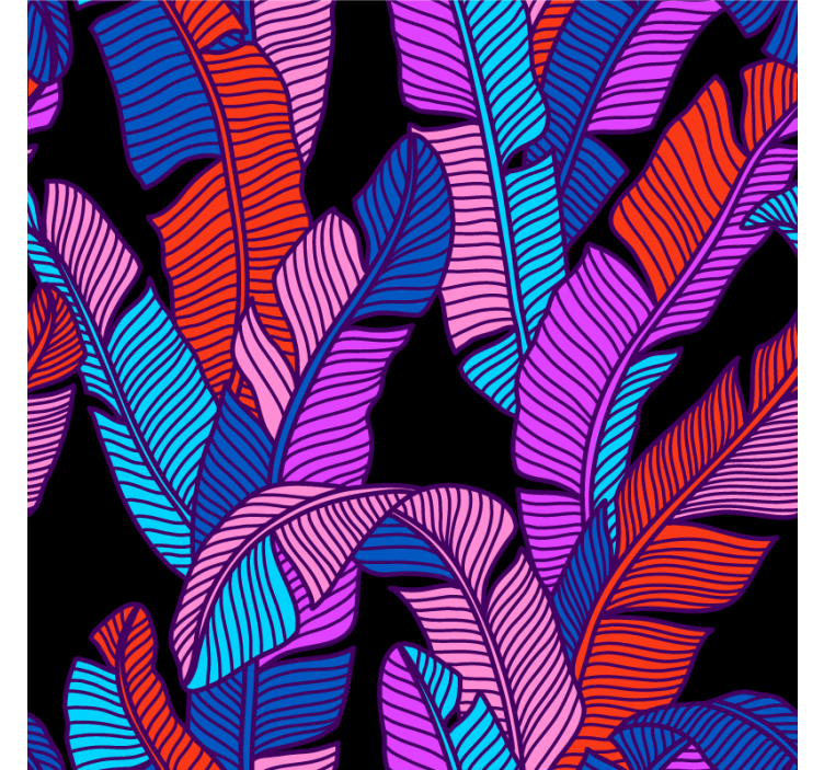 Efekt textury podtácků živé listové vzory - TenStickers