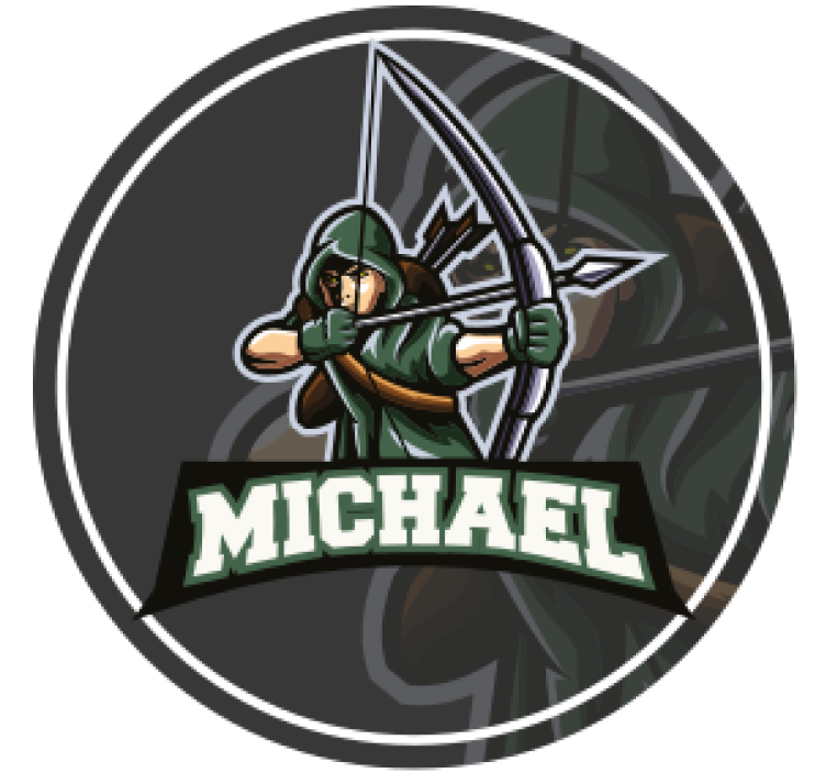 Přizpůsobitelný podtácek lukostřelec s jménem - TenStickers