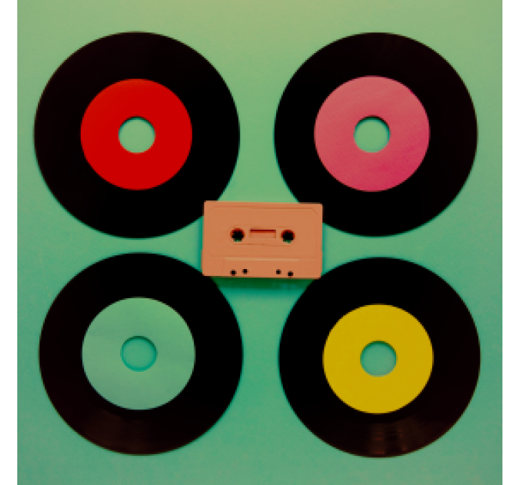 Podivná disko vinylová deska geekpodtácek - TenStickers