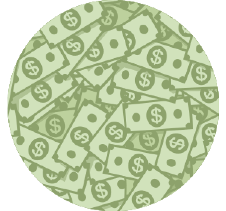 Moderní podtácek s grafickým vzorem peněz - TenStickers